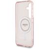 Guess Rhinestones Printed Classic Logo MagSafe - Etui do Samsung Galaxy S25 (różowy) (GUHMS25SPFTDTEP)