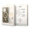Guess Bundle Pack MagSafe 4G - Zestaw etui + ładowarka MagSafe iPhone 13 Pro (brązowy/złoty) (GUBPP13LH4EACSW)