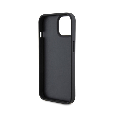 Karl Lagerfeld Leather Monogram Hot Stamp Metal Logo - Etui iPhone 15 (czarny) (KLHCP15SPKLPKLK)