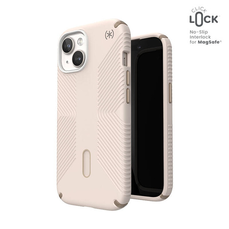Speck Presidio2 Grip ClickLock & MagSafe - Etui iPhone 16e / iPhone 15 / iPhone 14 / iPhone 13 (Bleached Bone / Heirloom Gold / Hazel Brown) (150439-3214)