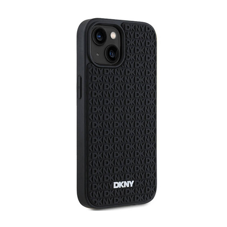 DKNY 3D Rubber Repeat Pattern - Etui iPhone 15 Plus (czarny) (DKHCP15M3DRPWK)