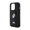 Karl Lagerfeld Gripstand Saffiano Karl & Choupette Pins - Etui iPhone 13 Pro (czarny) (KLHCP13LGSAKCPK)