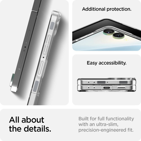 Spigen Airskin Mag MagSafe - Etui do Samsung Galaxy Z Flip 7 (Clear/White) (ACS09556)