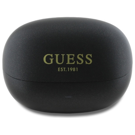 Guess Capsule Printed Logo - Słuchawki Bluetooth TWS ANC & ENC + etui ładujące (czarny) (GUTWST88MCTGK)