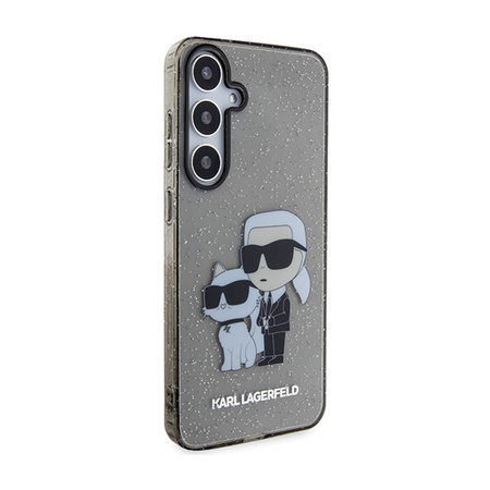 Karl Lagerfeld IML Glitter Karl & Choupette - Etui Samsung Galaxy S24+ (czarny) (KLHCS24MHNKCTGK)