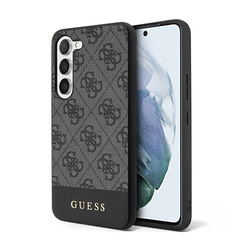 Guess 4G Bottom Stripe Metal Logo Collection - Etui Samsung Galaxy S24+ (czarny) (GUHCS24MG4GLGR)