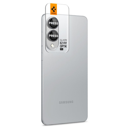 Spigen Optik Pro GLAS.TR EZ Fit Camera Protector 2-Pack - Szkło ochronne na obiektyw do Samsung Galaxy S25 Edge (2 szt)(Czarny) (AGL09413)