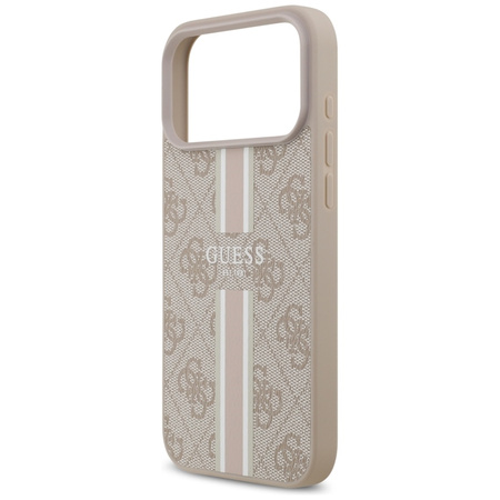 Guess 4G Printed Stripes MagSafe - Etui iPhone 17 Pro Max (różowy) (GUHMP17XP4RPSP)