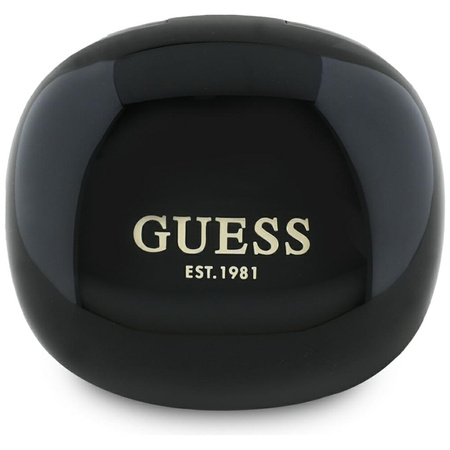 Guess Flat Classic Logo Electroplated - Słuchawki TWS + etui ładujące (czarny) (GUTWST7FCEEK)
