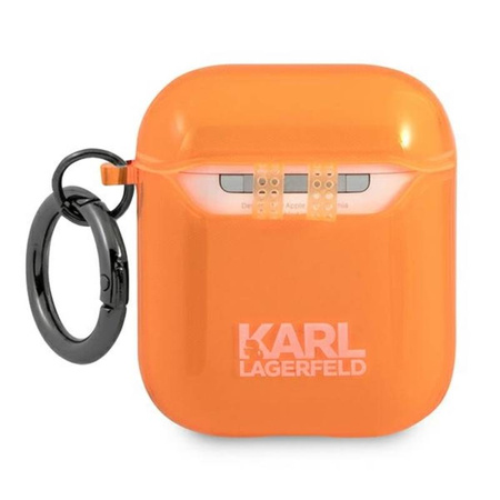 Karl Lagerfeld Choupette Head - Etui Airpods (fluo pomarańczowy) (KLA2UCHFO)