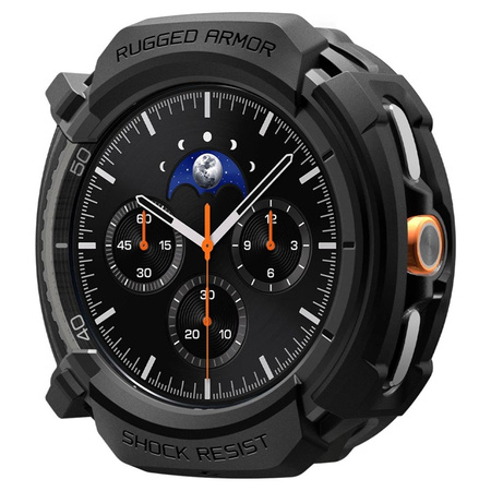 Spigen Rugged Armor - Obudowa do Samsung Galaxy Watch 8 Classic 46 mm (Matte Black) (ACS10012)