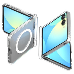 Spigen Ultra Hybrid Pro Mag MagSafe - Etui do Samsung Galaxy Z Flip 7 (Clear/White) (ACS09559)
