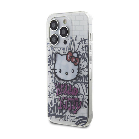 Hello Kitty IML Kitty On Bricks Graffiti - Etui iPhone 13 Pro (biały) (HKHCP13LHDGPHT)