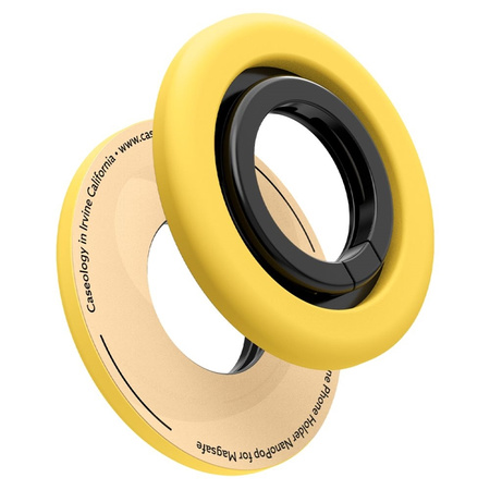 Spigen Nano Pop MagSafe Phone Ring - Magnetyczny uchwyt na palec z funkcją podstawki (Mango Yellow) (AMP09027)