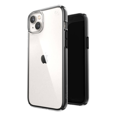 Speck Presidio Perfect-Clear with Impact Geometry - Etui iPhone 15 Plus / 14 Plus z powłoką MICROBAN (Clear / Black) (150124-5905)