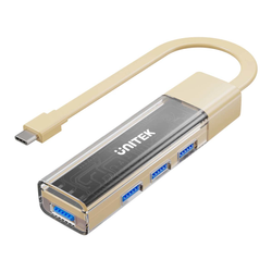 Unitek hub dwukierunkowy USB C/USB A 5Gbps, 4x USB A beżowy (H1319ACL01)