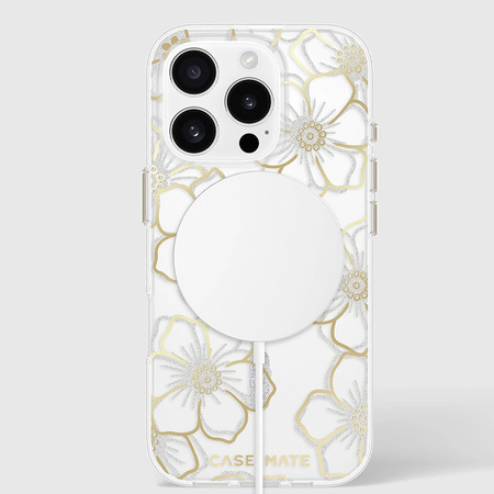 Case-Mate Floral Gems MagSafe - Etui iPhone 16 Pro (Gold) (CM054416)
