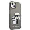 Karl Lagerfeld IML Glitter NFT Karl & Choupette - Etui iPhone 14 Plus (czarny) (KLHCP14MHNKCTGK)