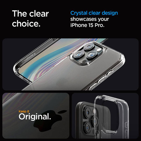 Spigen Ultra Hybrid - Etui do iPhone 15 Pro (Frost Clear) (ACS06708)