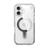 Speck Presidio Perfect-Clear ClickLock & MagSafe - Etui iPhone 16 (Clear / Chrome Finish / Serene Silver) (150691-3199)