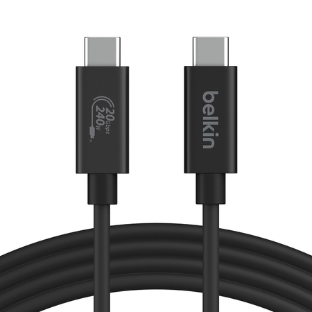 Belkin Kabel USB-C 240W + 20Gbps, 2 m  - czarny (INZ004BT2MBK)