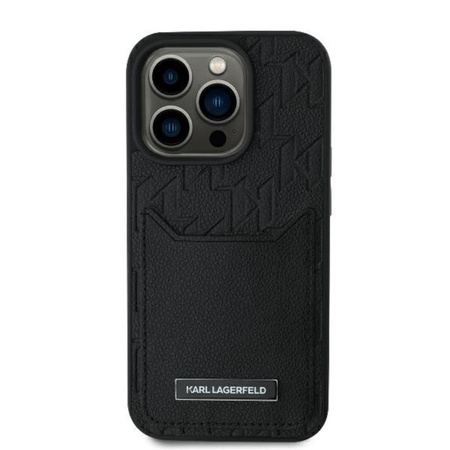 Karl Lagerfeld Cardslots Monogram - Etui iPhone 16 Pro Max (czarny) (KLHCP16XPGKHPRPK)