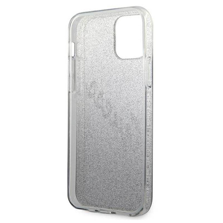 Guess Glitter Gradient Script - Etui iPhone 12 Pro Max (czarny) (GUHCP12LPCUGLSBK)