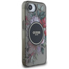 Guess IML Flowers MagSafe - Etui do iPhone 16e (czarny) (GUHMPSE4HFWBRCEK)