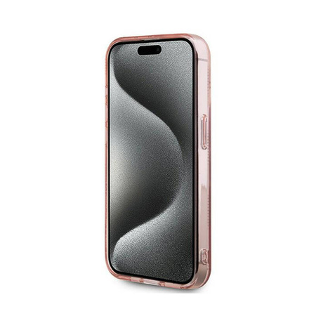 Karl Lagerfeld IML Choupette Head & Monogram - Etui iPhone 15 Pro (różowy) (KLHCP15LHKLPCHP)