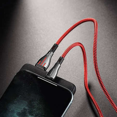 Borofone Highway - kabel połączeniowy USB do Lightning 1.2 m (czarny/czerwony) (BFO-BU23-L-BR)