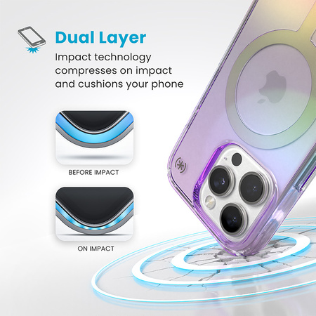 Speck Presidio2 Lux MagSafe - Etui iPhone 16 Pro (Amazing Purple / Clear) (150765-3237)