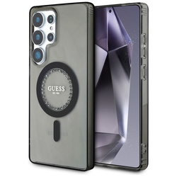 Guess Rhinestones Printed Classic Logo MagSafe - Etui do Samsung Galaxy S25 Ultra (czarny) (GUHMS25LPFTDTEK)