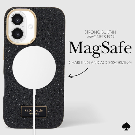 Kate Spade New York Crystal Pave MagSafe - Etui iPhone 16 (Nightfall) (KS054354)
