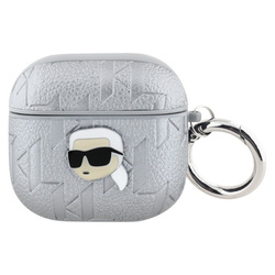 Karl Lagerfeld Monogram Karl Head - Etui AirPods 4 (srebrny) (KLA4PGKIPS)