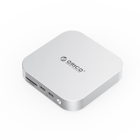 Orico Stacja dokująca do MacMini M4, USB-C 10 Gbps, z obudową M.2 NVMe/NGFF, metalowa (M49P-EU-SV-BP)