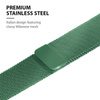 Crong Milano Steel – Pasek ze stali nierdzewnej do Apple Watch 44/45/46/49 mm (zielony) (CRG-44MST-GRN)