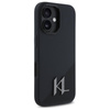 Karl Lagerfeld Silicone Shadow Metal Initial MagSafe - Etui iPhone 16 (czarny) (KLHMP16SSCMKMPCK)