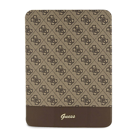 Guess 4G Stripe Allover - Etui iPad 10.9" (2022) (Brązowy) (GUFC11PS4SGW)