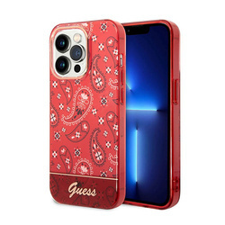 Guess Bandana Paisley - Etui iPhone 14 Pro Max (czerwony) (GUHCP14XHGBNHR)