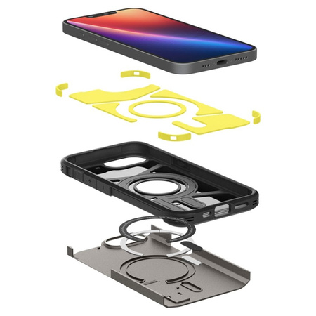 Spigen Tough Armor Mag MagSafe - Etui do iPhone 16e (Gunmetal) (ACS09136)