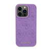 Guess Leather 4G Stamped - Etui iPhone 15 Pro Max (fioletowy) (GUHCP15XP4EPMU)