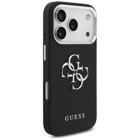 Guess Grained Big 4G Classic Logo - Etui iPhone 17 Pro (czarny) (GUHCP17LPG4SMCEK)