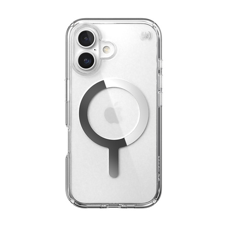 Speck Presidio Perfect-Clear MagSafe - Etui iPhone 16 (Clear / Chrome Finish / Serene Silver) (150757-3240)