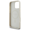 Guess Grained Ring MagSafe - Etui iPhone 16 Pro Max (beżowy) (GUHMP16XPGHSMME)