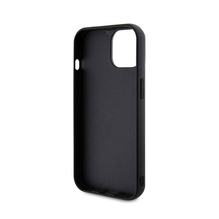 Karl Lagerfeld 3D Rubber Glitter Logo - Etui iPhone 15 (czarny) (KLHCP15S3DMBKCK)