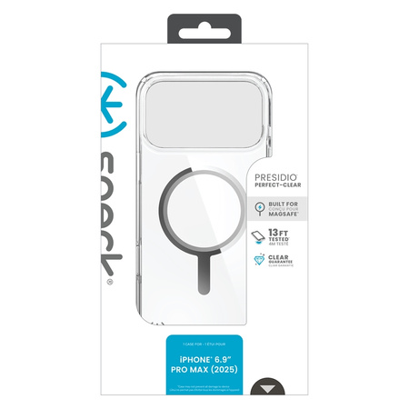 Speck Presidio Perfect Clear MagSafe - Etui iPhone 17 Pro Max (Clear / Silver) (150981-3240)