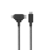 Native Union Belt Cable Duo - kabel USB-C - USB-C / lightning, 1,5 m (zebra) (BELT-CCL-ZEB-NP)
