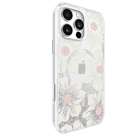 Kate Spade New York Liquid Glitter MagSafe - Etui iPhone 16 Pro Max (Hollyhock Floral) (KS054616)