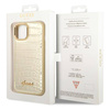 Guess Croco Collection – Etui iPhone 14 Plus (złoty) (GUHCP14MHGCRHD)