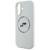 Karl Lagerfeld Silicone Double Heads And Circle MagSafe - Etui do iPhone 16 (beżowy) (KLHMP16SSKCHTCE)